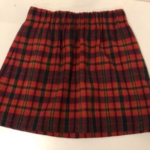 Jcrew wool plaid skirt